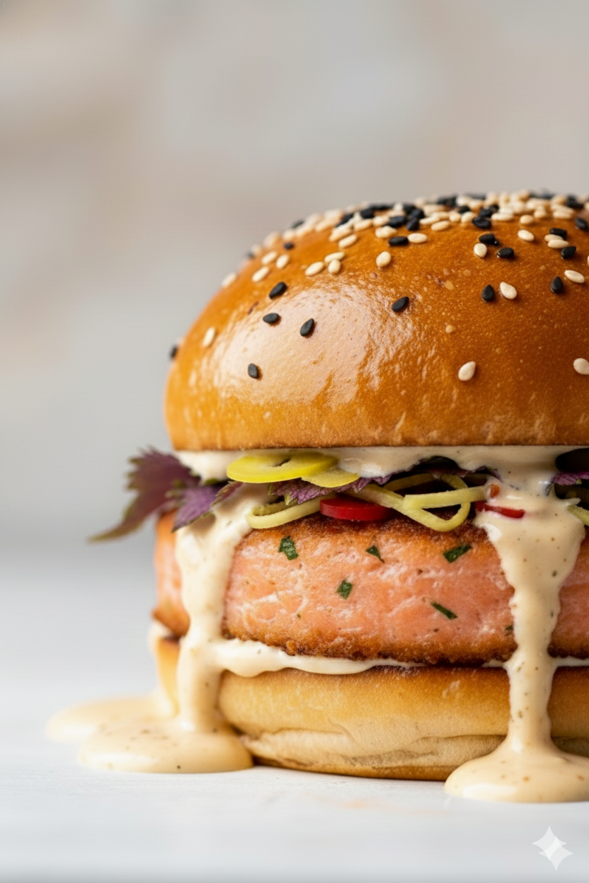 Burger gourmet de salmón (6 uds.) - Imagen 3